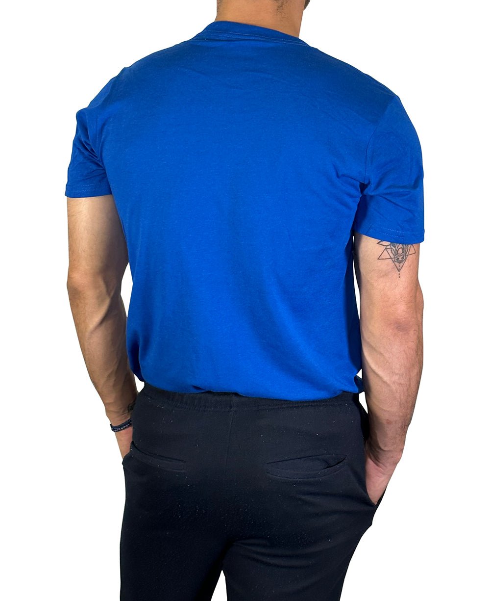 Men’s Karma Organic Cotton And Bamboo Blue T-Shirt, Made in USA