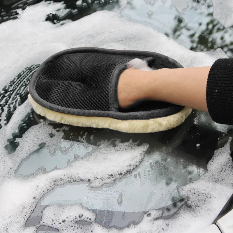 Microfiber Wool Soft Auto Car Washing Glove Cleaning Car Cleaning glove Motorcycle Washer Care Car paint Wash care tools
