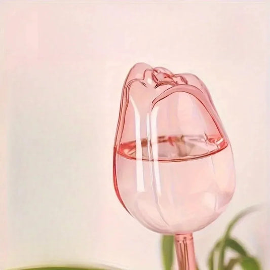 Pink Tulip Plant Watering Balls Suitable for Indoor Outdoor Plants, Automatic Plant Drippers, Automatic Watering Gardening Tools
