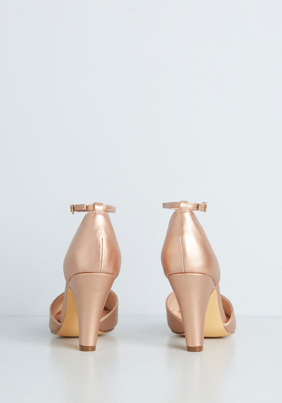 Shine So Fine Ankle Strap Heel