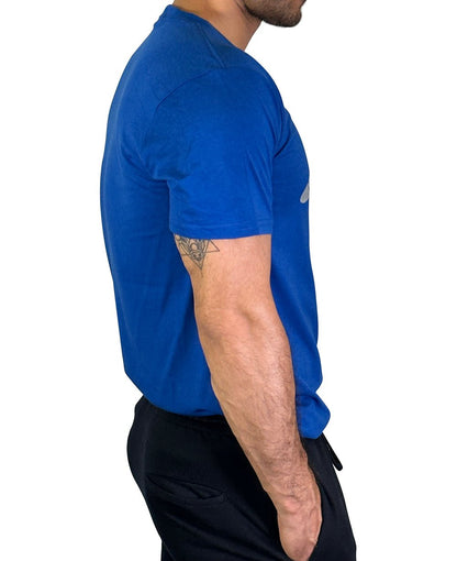 Men’s Karma Organic Cotton And Bamboo Blue T-Shirt, Made in USA